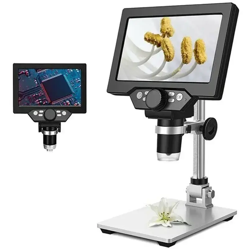 G1200 Dijital Mikroskop 1200X / 7'' HD Ekran / 8 LED Aydınlatma